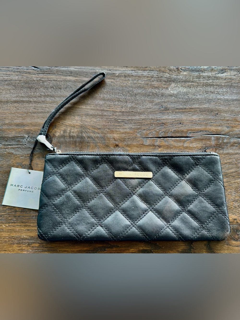 Marc Jacobs Black Quilted Wristlet NWT
